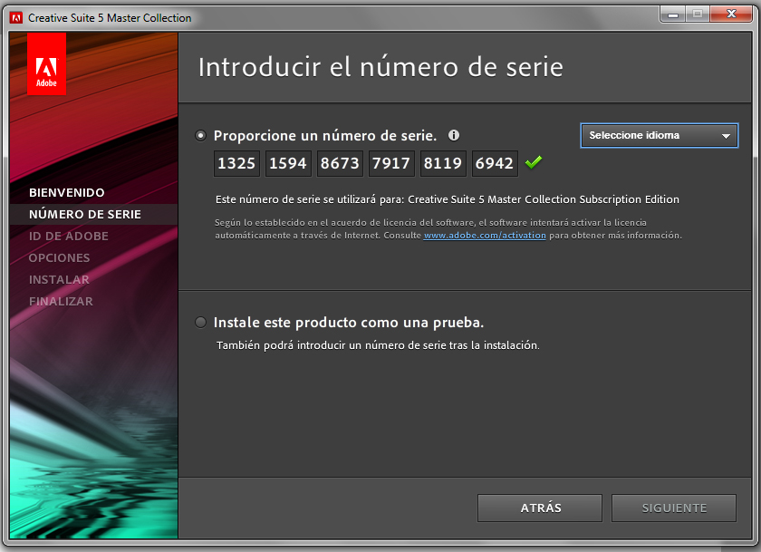 Serial for adobe master collection cs5